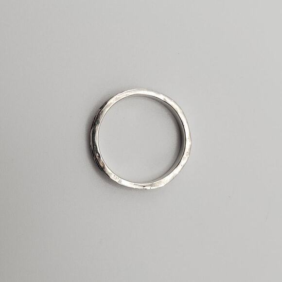 Silpada R2744 Sterling Silver Stellar Stable Hammered Concave Stack Ring Size 5 - Picture 4 of 7